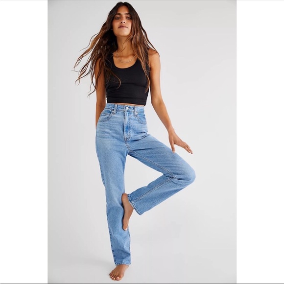 LEVIS 70's High Slim Straight Jeans Medium Indigo Worn In NWT - Picture 6 of 17